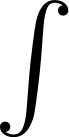An integral sign used to denote integrals.